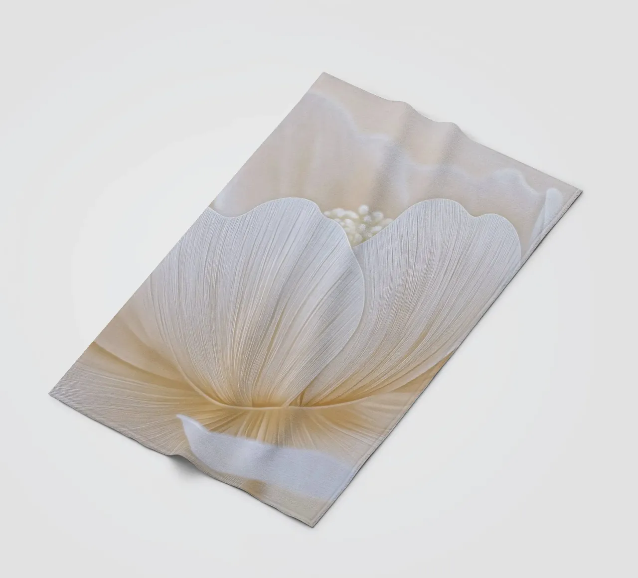 White flower fleece blanket by Imagine