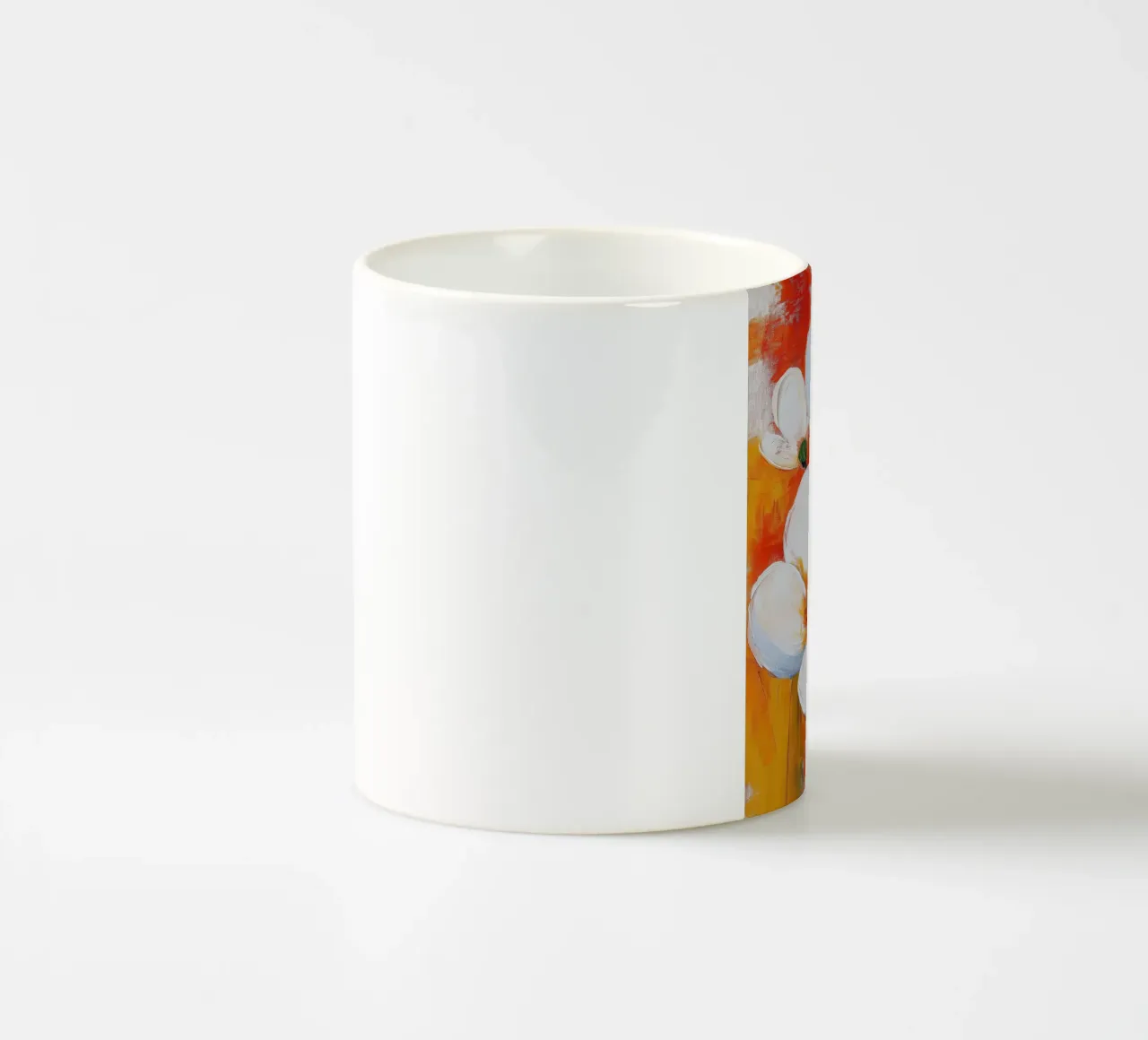 Fiori su sfondo rosso tazza in ceramica da Imagine