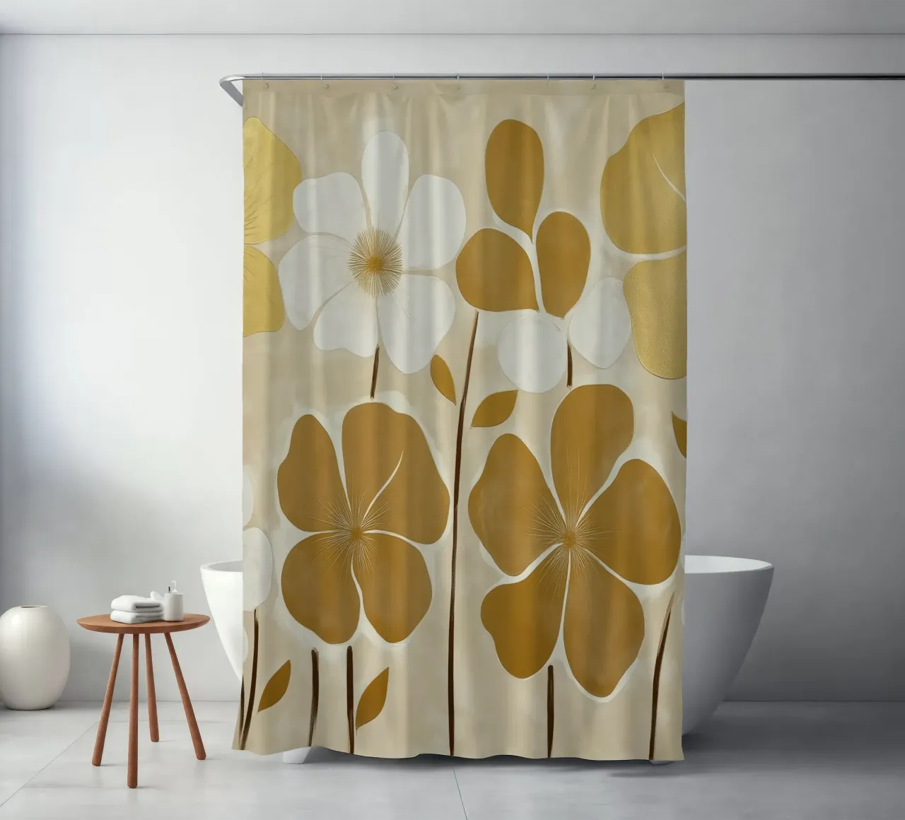 Fiori d'oro tenda da doccia da Imagine