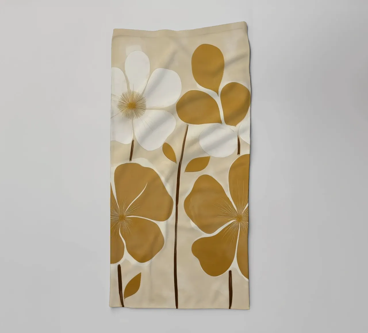 Fiori d'oro asciugamano da bagno da Imagine