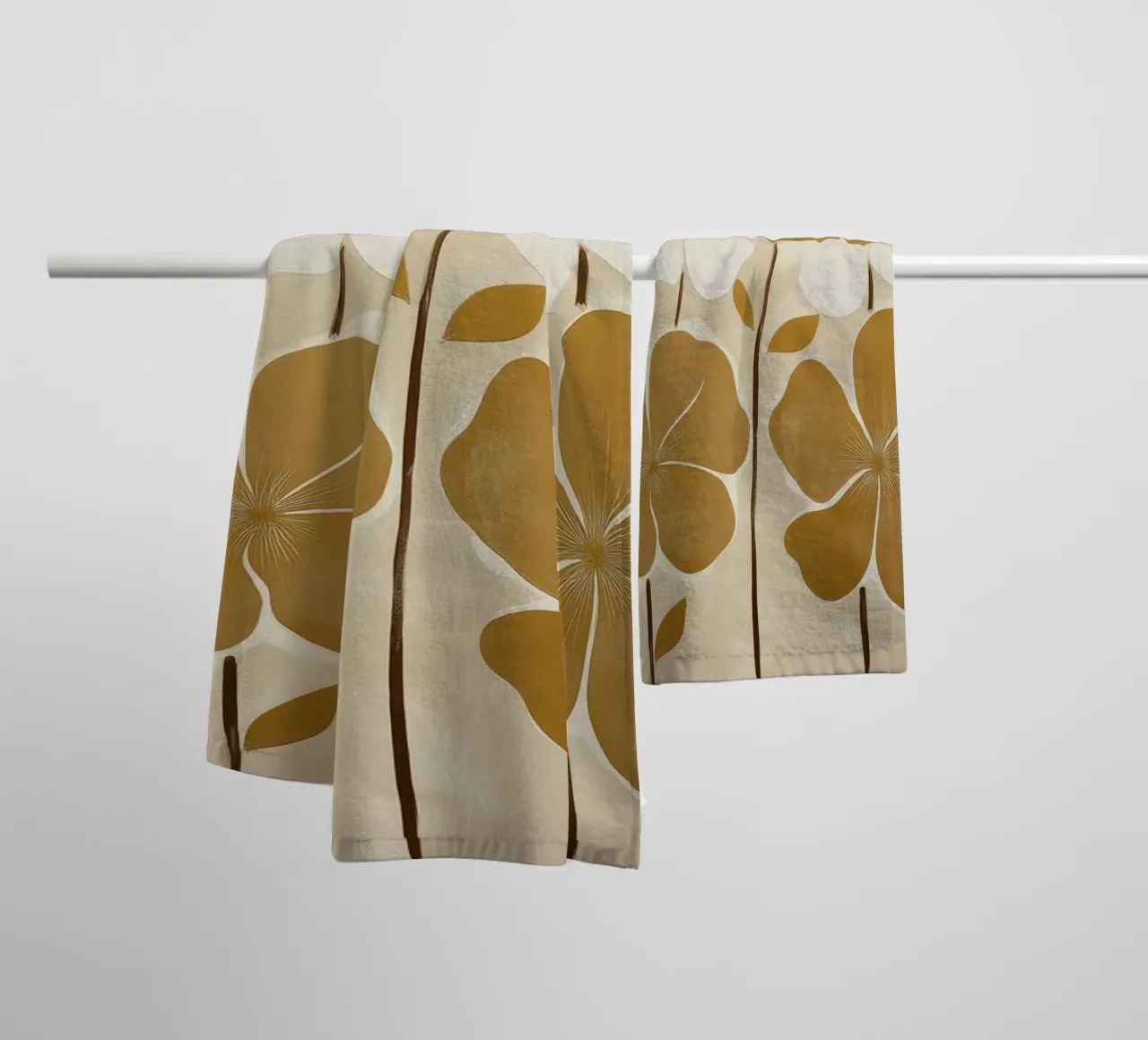 Fiori d'oro asciugamano da bagno da Imagine