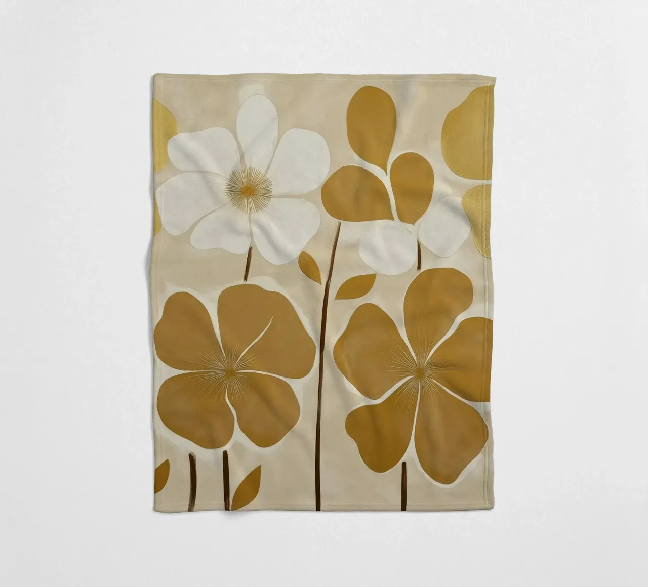Fiori d'oro coperta in pile da Imagine