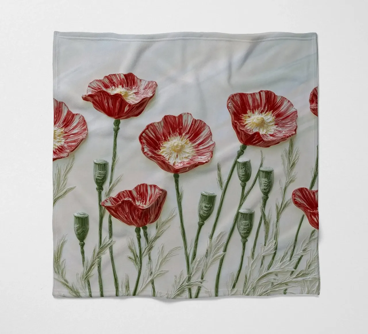 Fiori rossi coperta in pile da Imagine