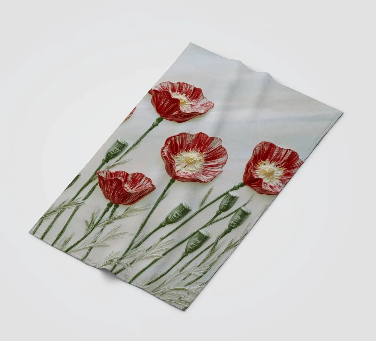 Fiori rossi coperta in pile da Imagine