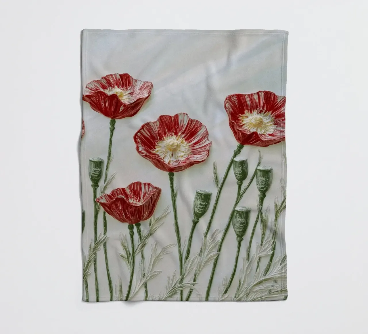 Fiori rossi coperta in pile da Imagine
