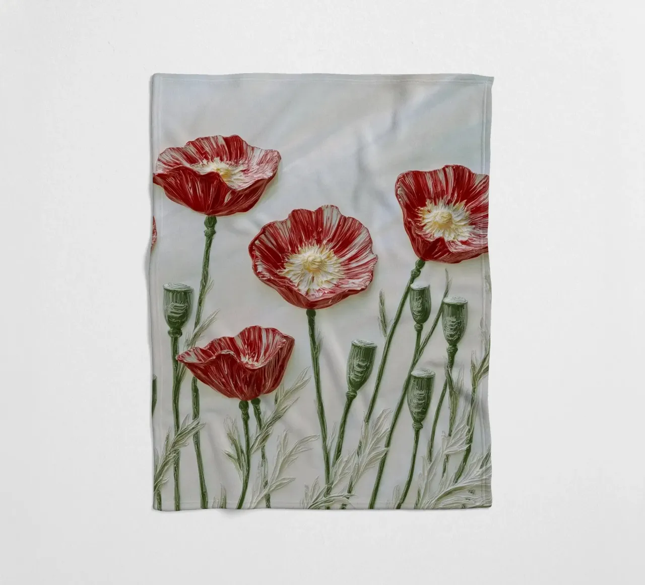 Fiori rossi coperta in pile da Imagine