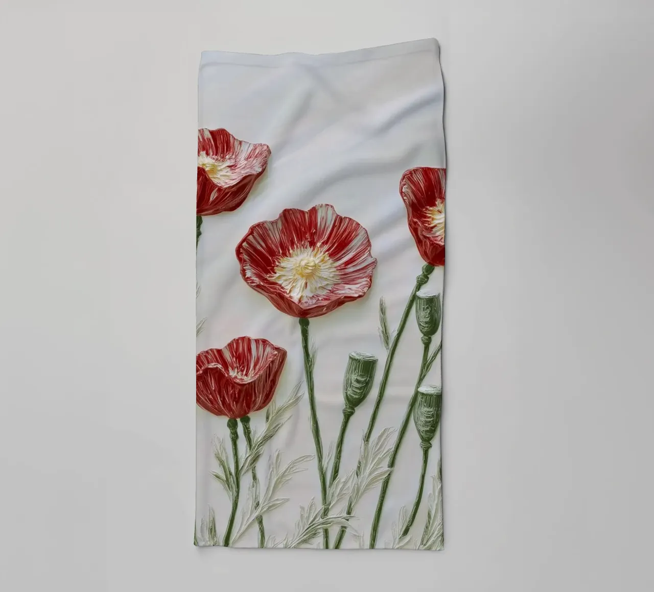 Fiori rossi asciugamano da bagno da Imagine