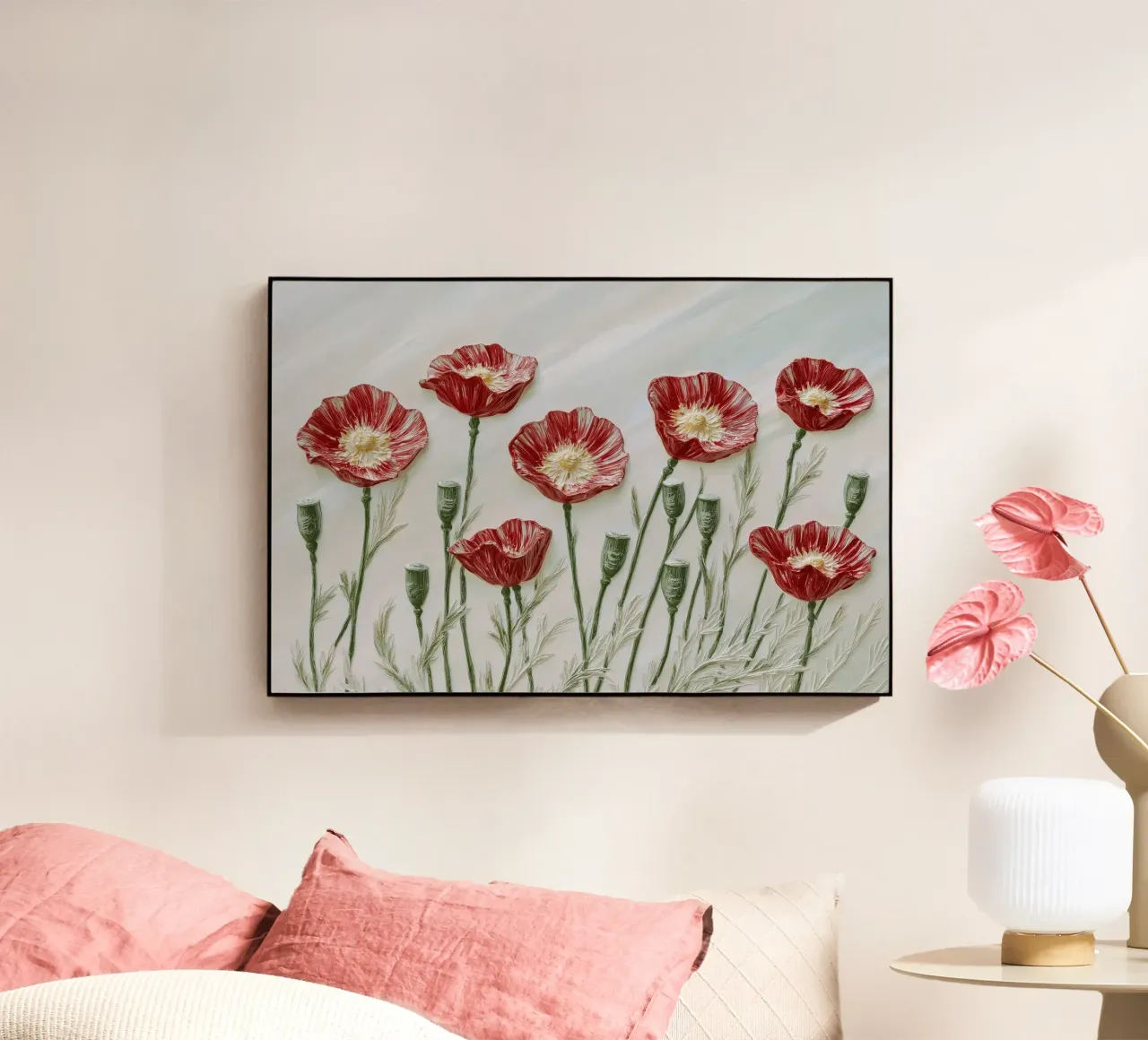 Fiori rossi plexiglass da Imagine