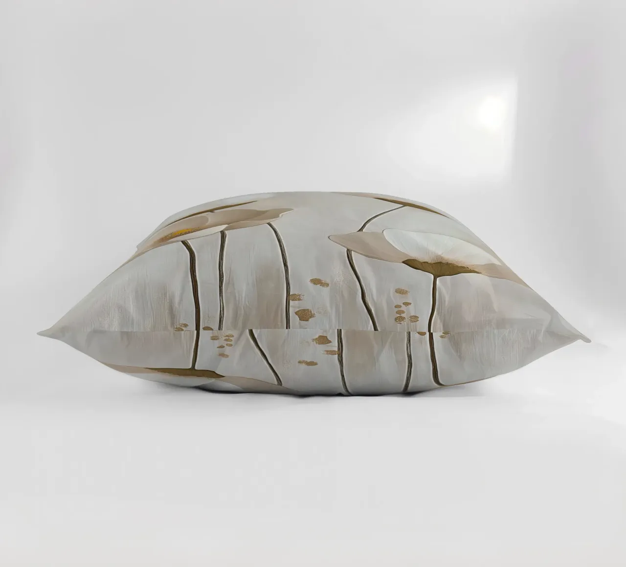 Flowers in taupe colours decorative cushion by Imagine