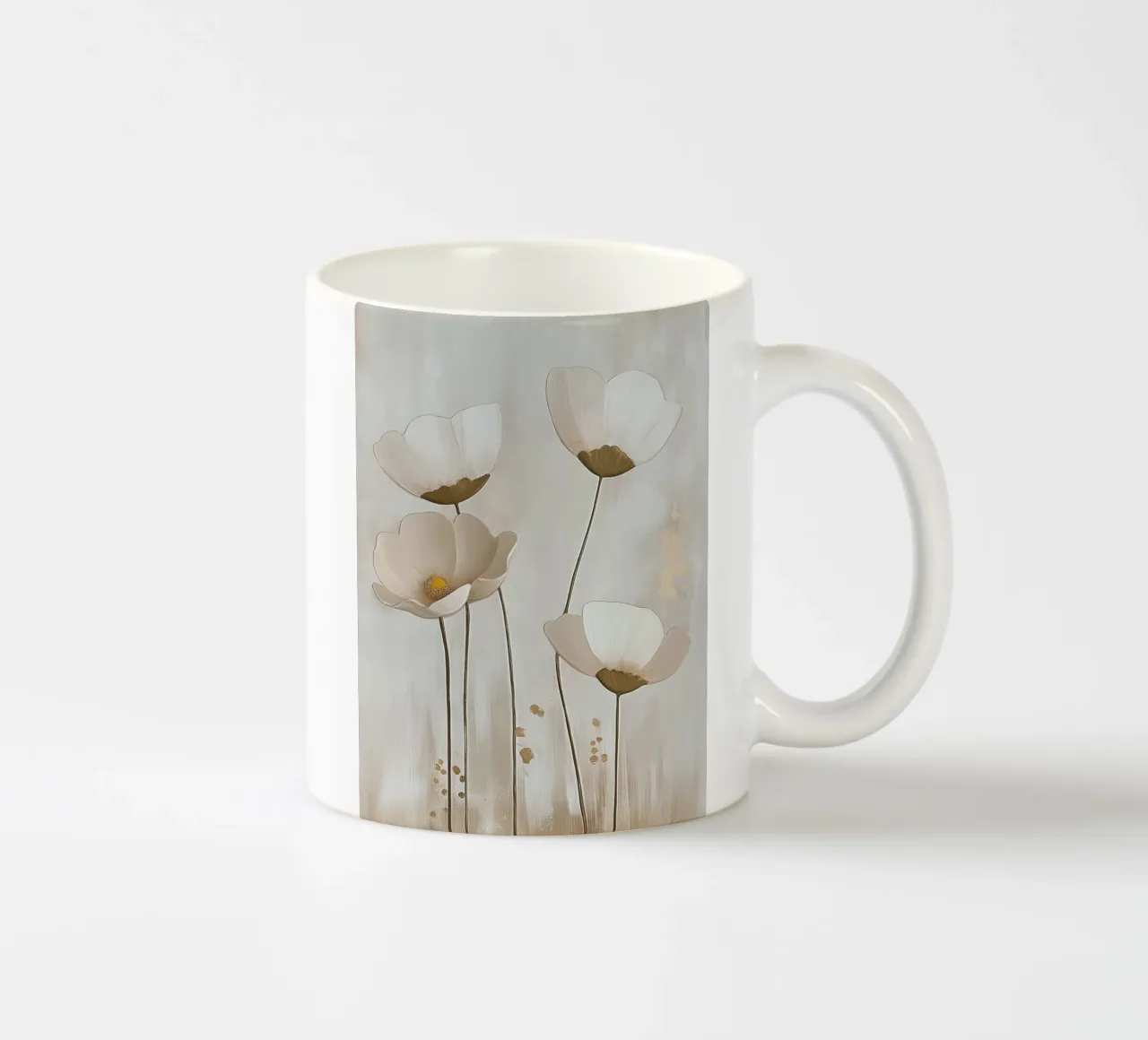 Fiori nei colori del tortora tazza in ceramica da Imagine