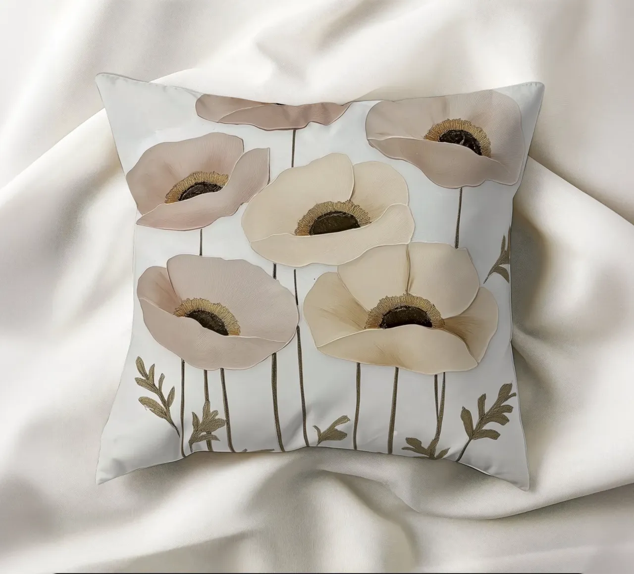 Papaveri beige cuscino da Imagine