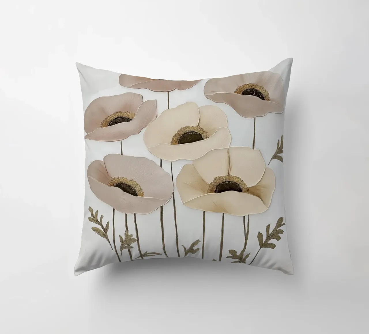 Papaveri beige cuscino da Imagine