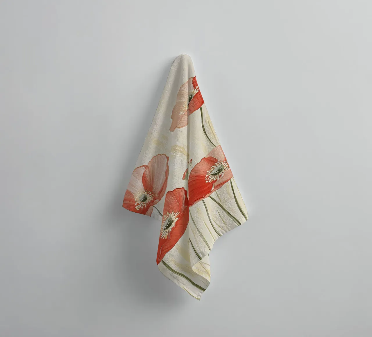Red poppies towel by Imagine