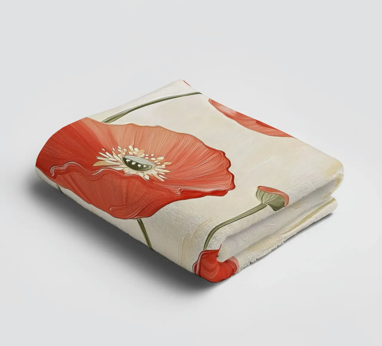 Red poppies towel by Imagine