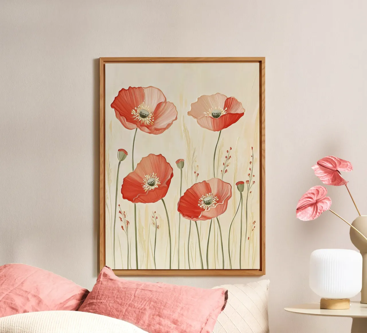 Red poppies forex plate by Imagine