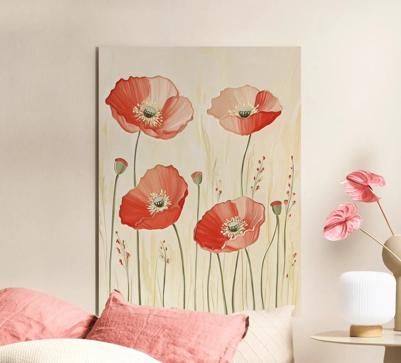 Red poppies forex plate by Imagine