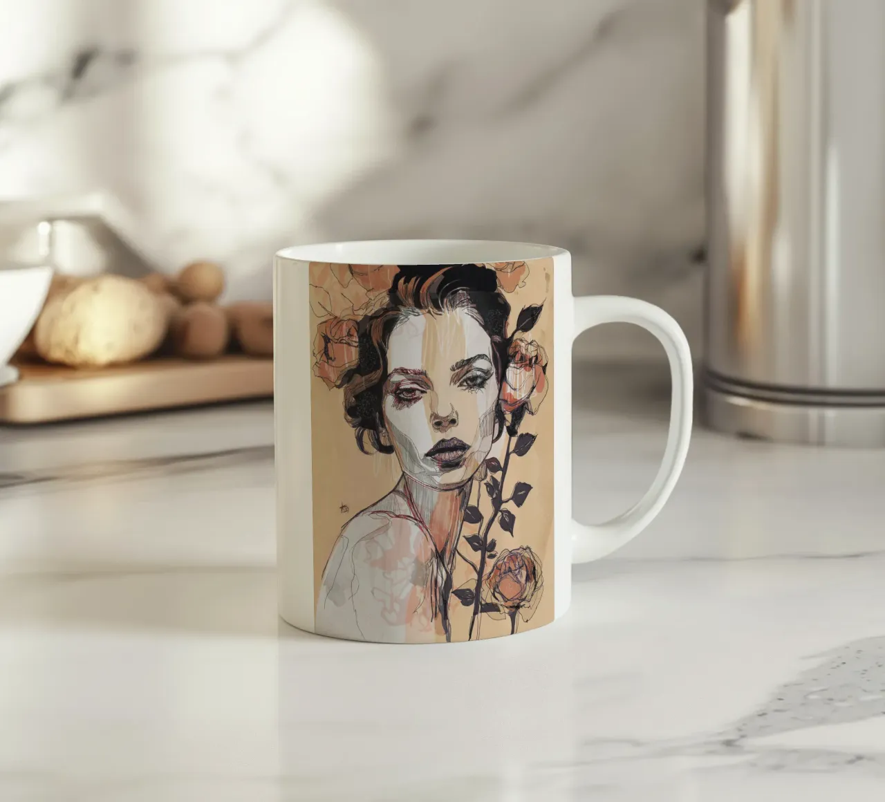black rose tazza in ceramica da Giulio Iurissevich