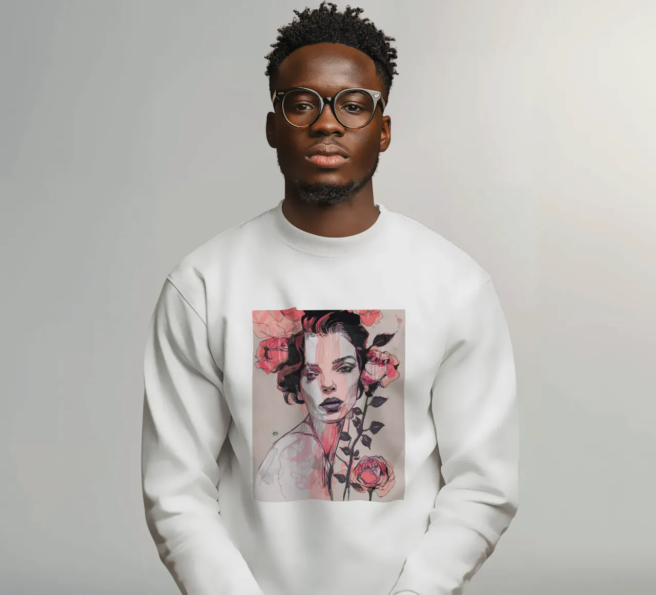 rosa nera felpa da Giulio Iurissevich