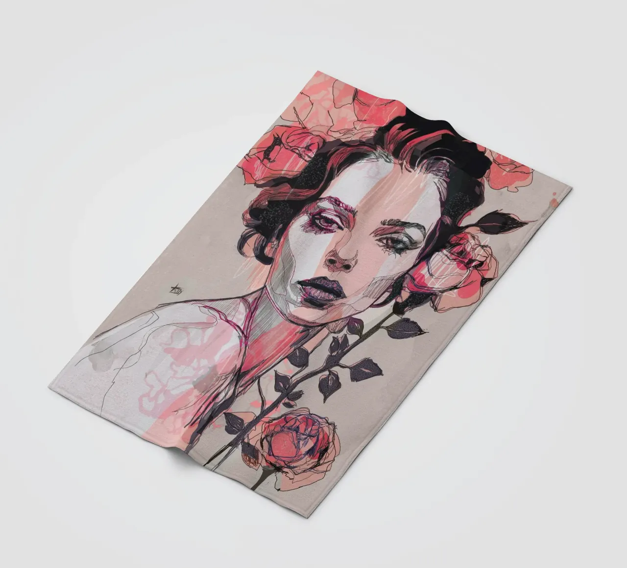 rosa nera coperta in pile da Giulio Iurissevich