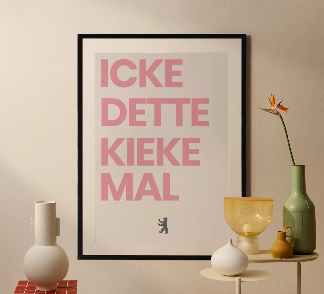 "DETTE KIEKE MAL" Poster Design poster with wooden frame by QuooodZ by MooodzArt