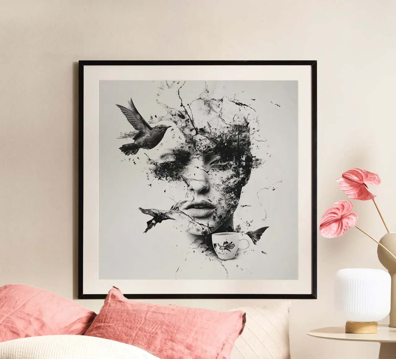 Erinnern Sie sich an den Flug (3) Poster mit Kunststoffrahmen von Motivate-Today