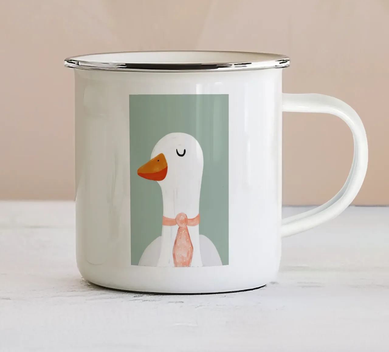 Schicke Gans enamel mug by BAINAI KIDS