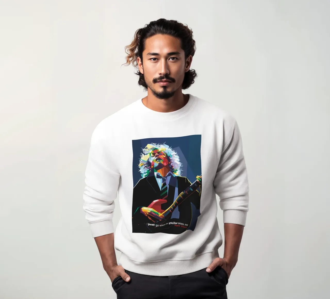 Ich gehe einfach dahin, wo die Gitarre mich hinführt Sweatshirt von Alkahfsmart