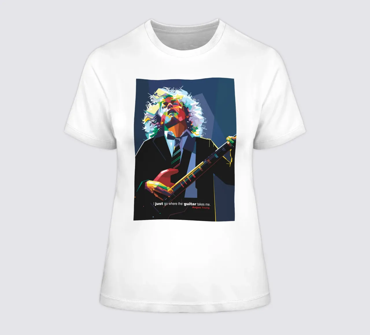 Ich gehe einfach dahin, wo die Gitarre mich hinführt Frauen T-Shirt von Alkahfsmart