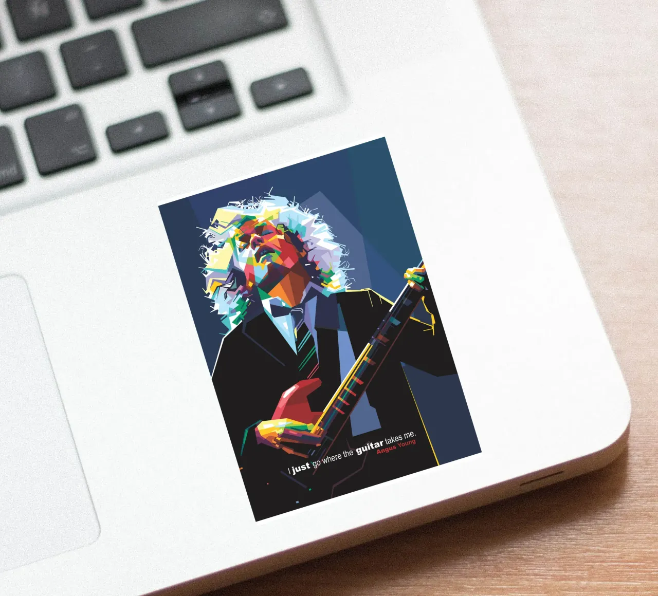 Ich gehe einfach dahin, wo die Gitarre mich hinführt Sticker von Alkahfsmart