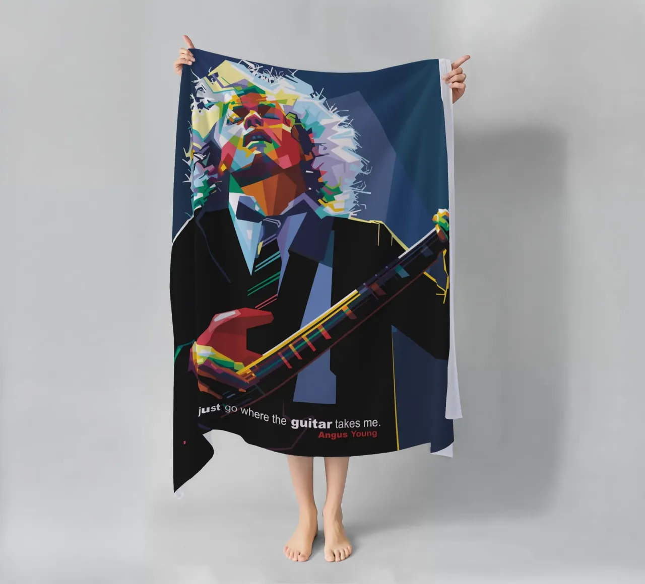 Vado dove mi porta la chitarra telo mare da Alkahfsmart