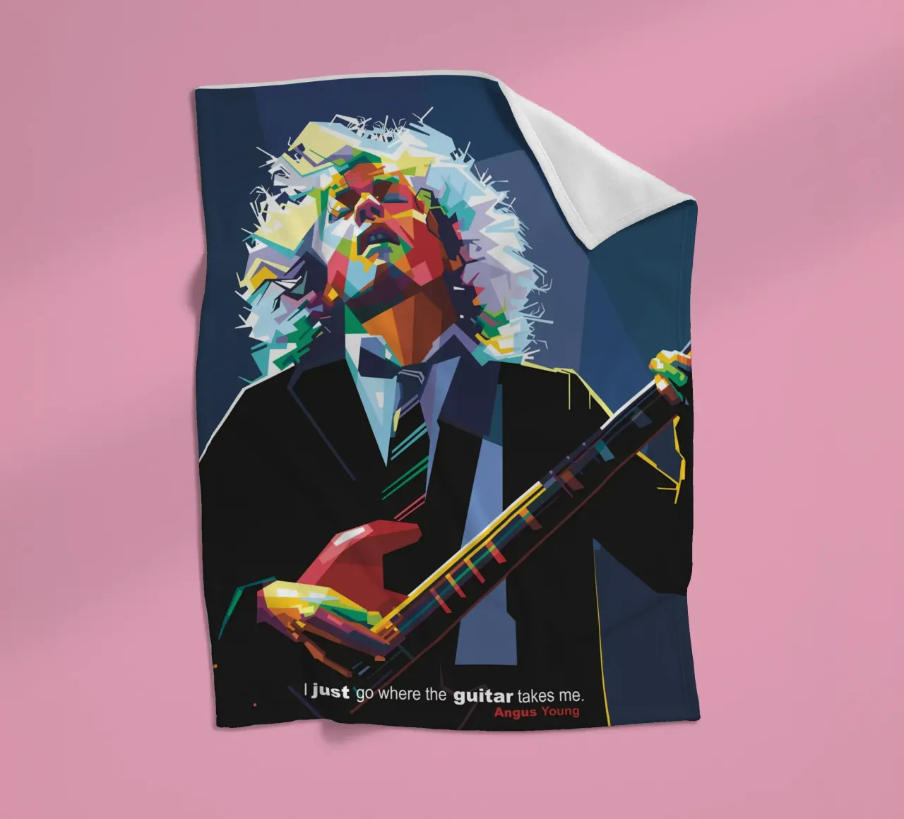 Ich gehe einfach dahin, wo die Gitarre mich hinführt Fleecedecke von Alkahfsmart