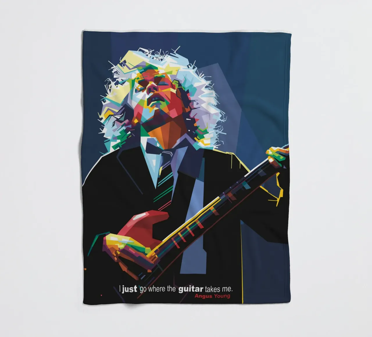 Ich gehe einfach dahin, wo die Gitarre mich hinführt Fleecedecke von Alkahfsmart