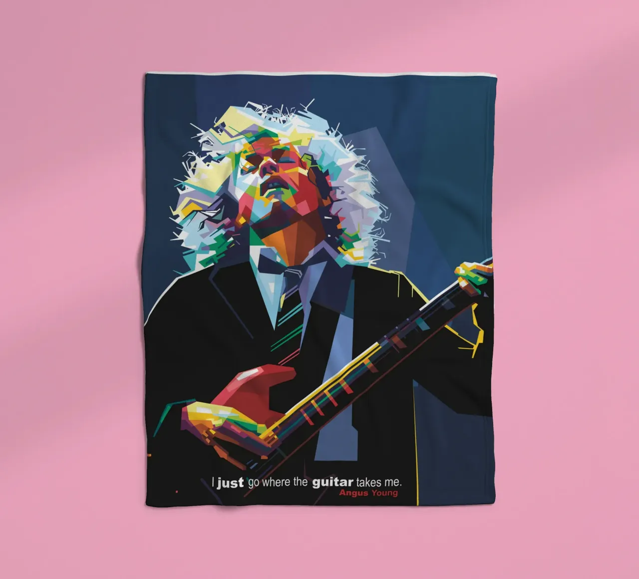 Ich gehe einfach dahin, wo die Gitarre mich hinführt Fleecedecke von Alkahfsmart