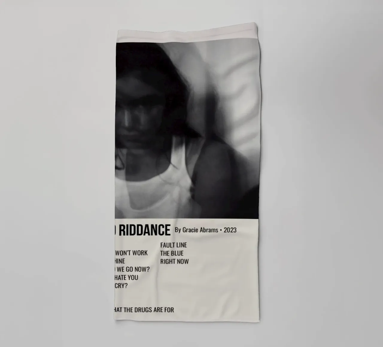 GOOD RIDDANCE By Gracie Abrams - 2023 asciugamano da bagno da SoundStudio