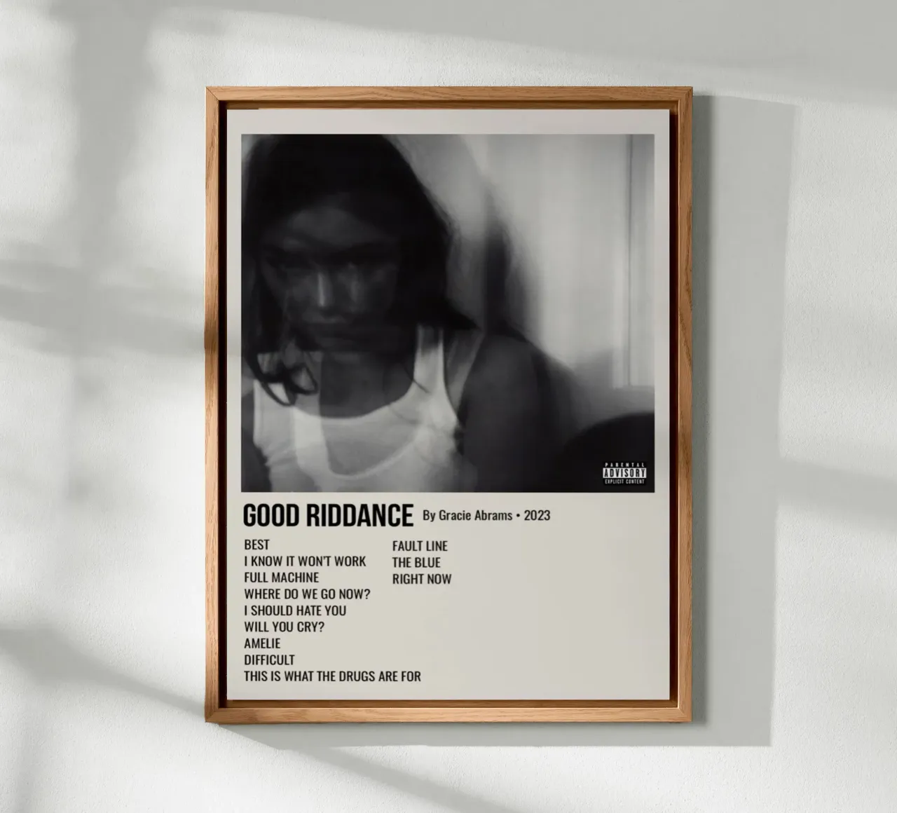 GOOD RIDDANCE By Gracie Abrams - 2023 alluminio dibond da SoundStudio