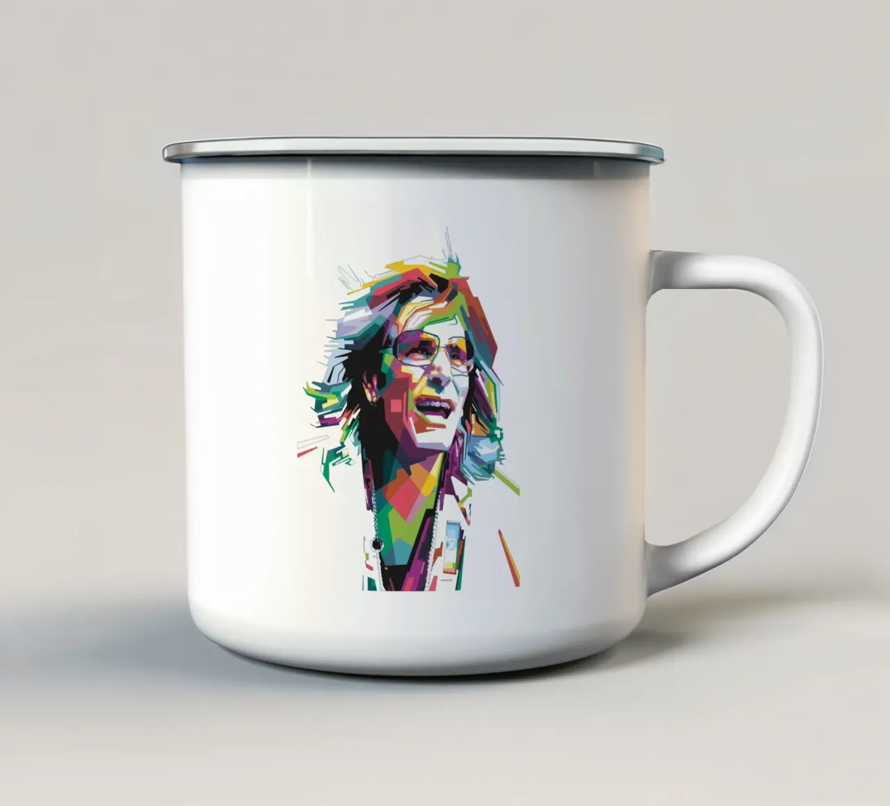 Steve Vai WPAP mug en émail de Alkahfsmart