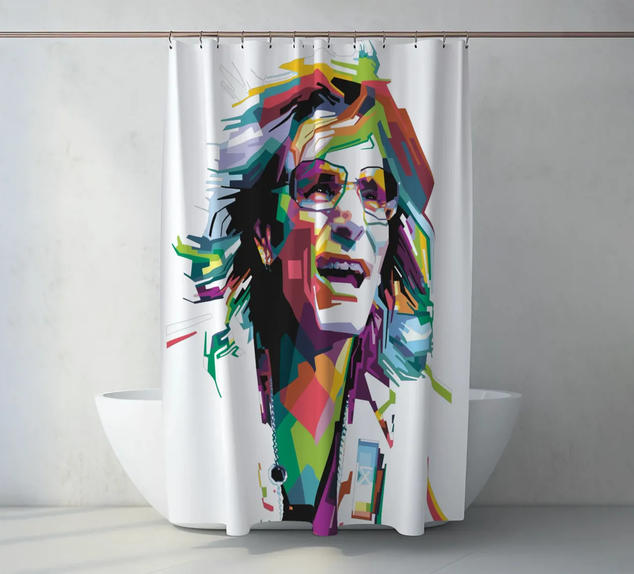Steve Vai WPAP cortina de baño de Alkahfsmart