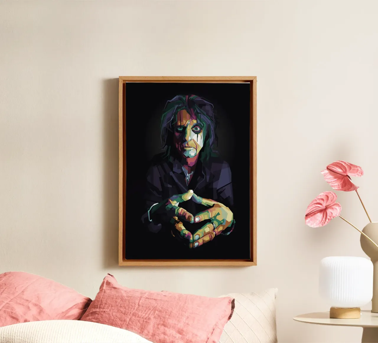 De peetvader van de shockrock canvas met Baklijst van Alkahfsmart