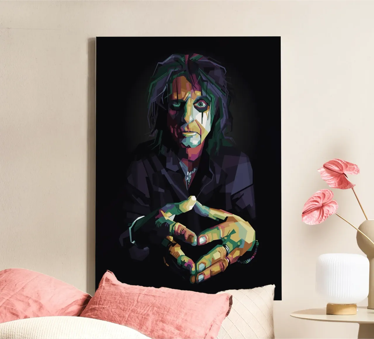 De peetvader van de shockrock canvas met Baklijst van Alkahfsmart