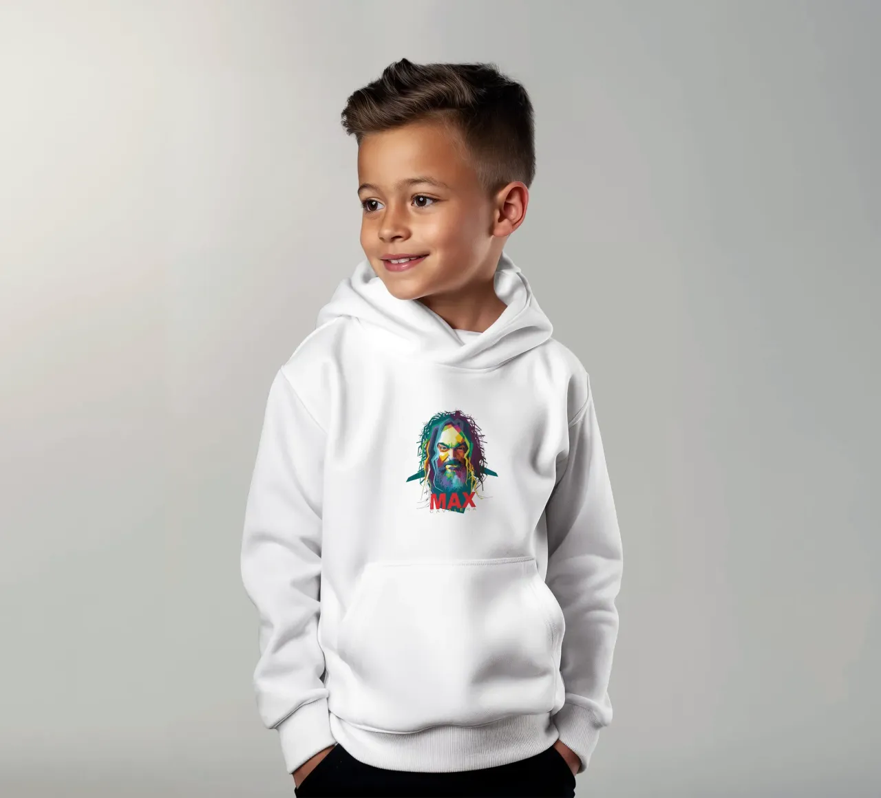 Max Cavalera WPAP sudadera con capucha para niño de Alkahfsmart