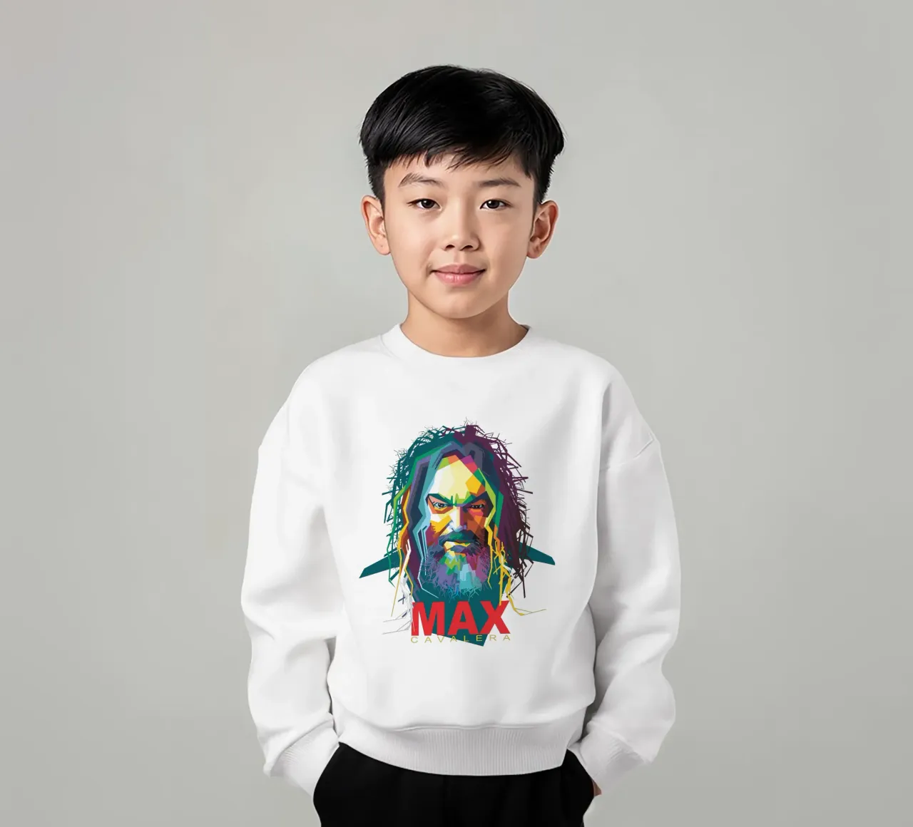 Max Cavalera WPAP sudadera para niño de Alkahfsmart