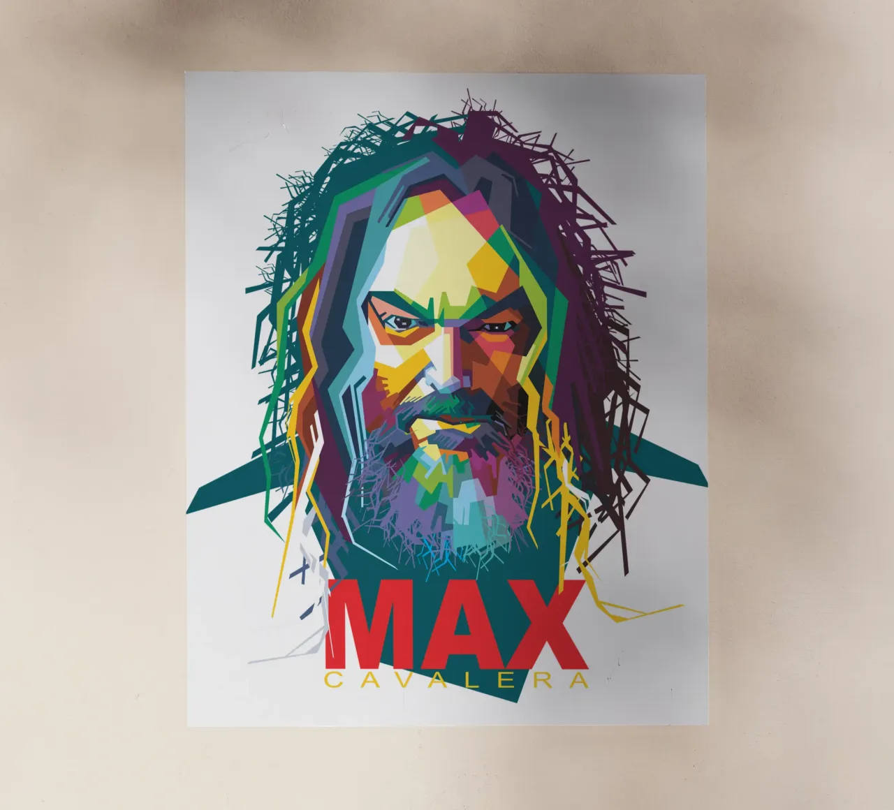 Max Cavalera WPAP lámina retroiluminada de Alkahfsmart