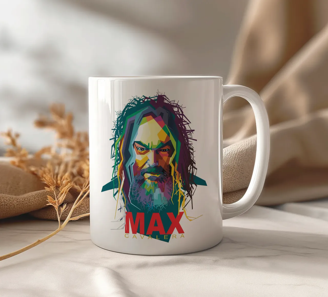 Max Cavalera WPAP tazza in ceramica da Alkahfsmart
