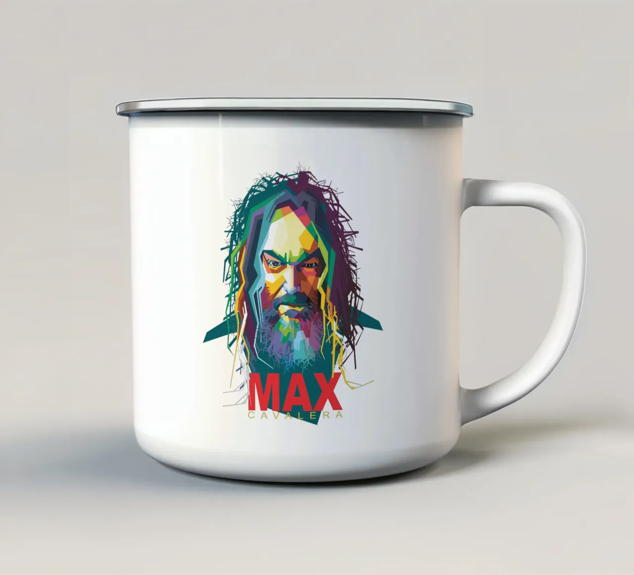 Max Cavalera WPAP tazza in smalto da Alkahfsmart