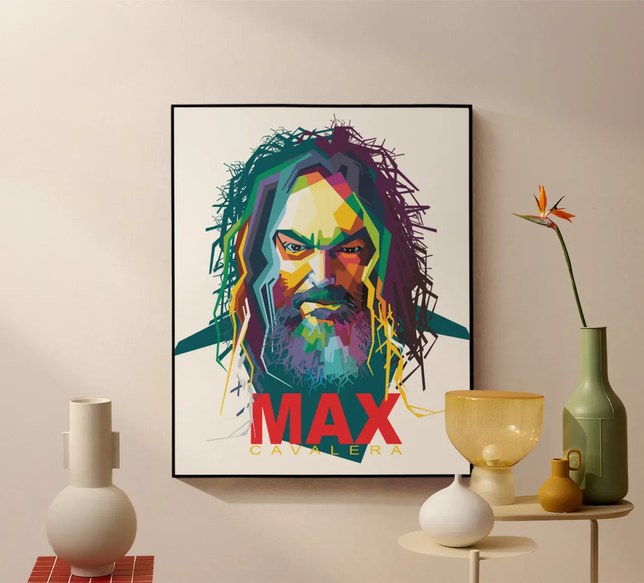 Max Cavalera WPAP plexiglass da Alkahfsmart
