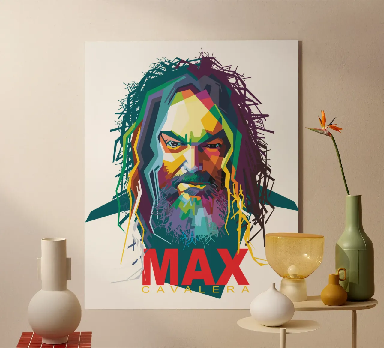 Max Cavalera WPAP plexiglass da Alkahfsmart