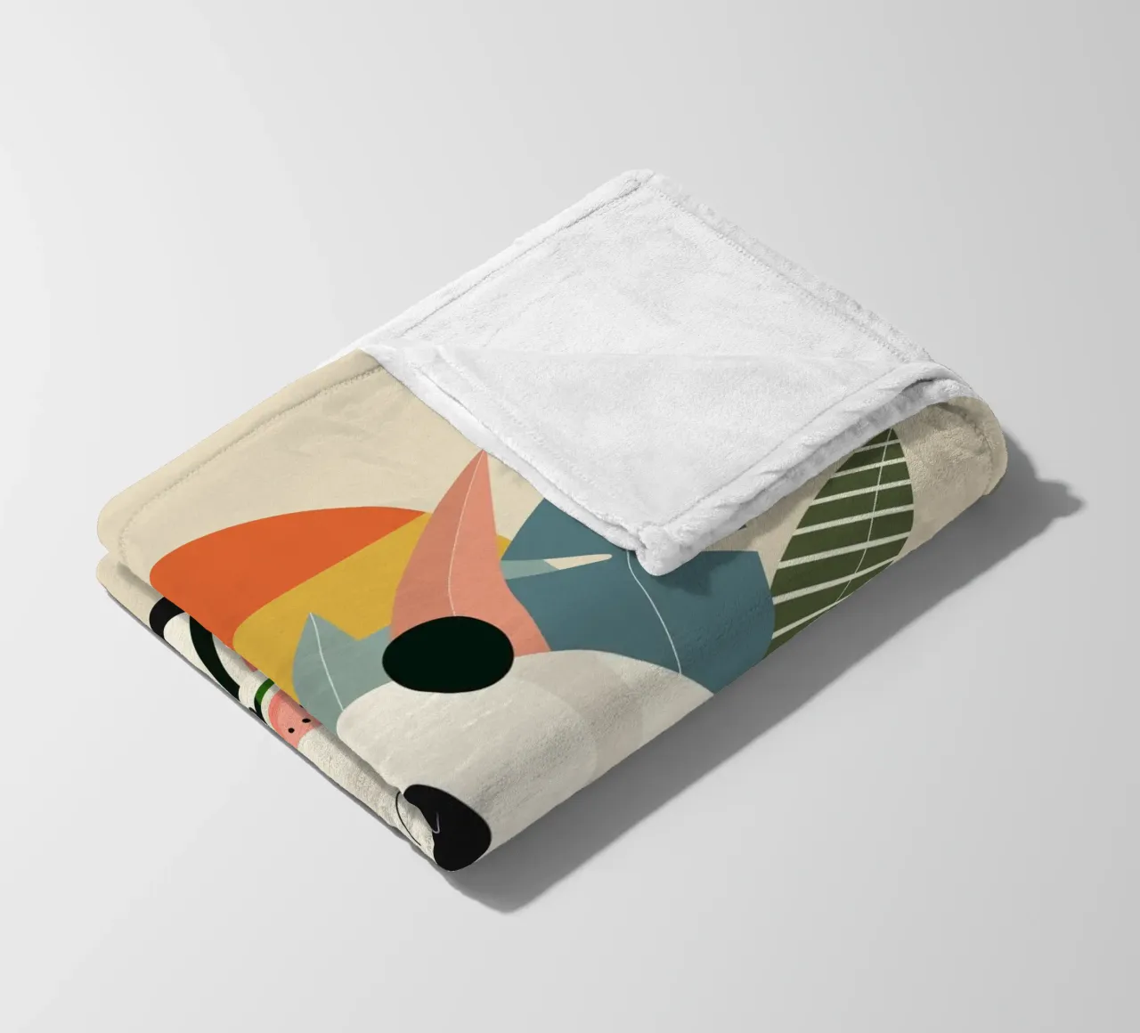 Panda con piante e frutti esotici coperta in pile da namosh