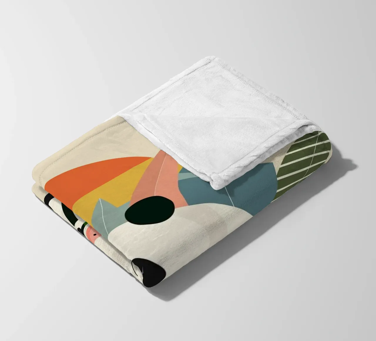 Panda con piante e frutti esotici coperta in pile da namosh