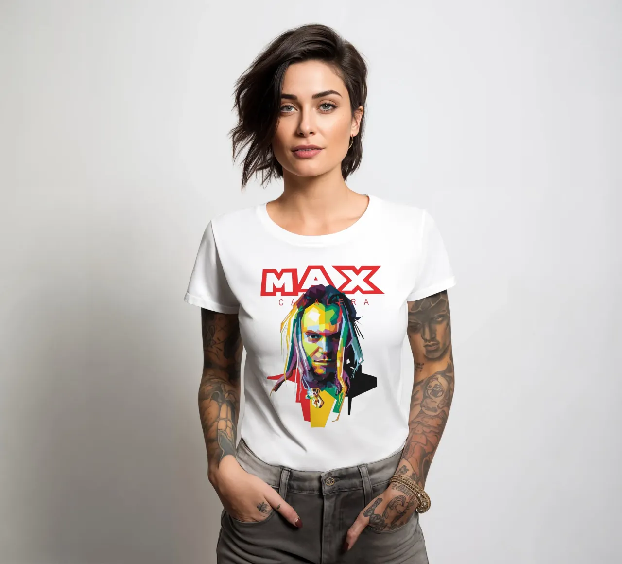 Max Cavalera WPAP t-shirt da donna da Alkahfsmart