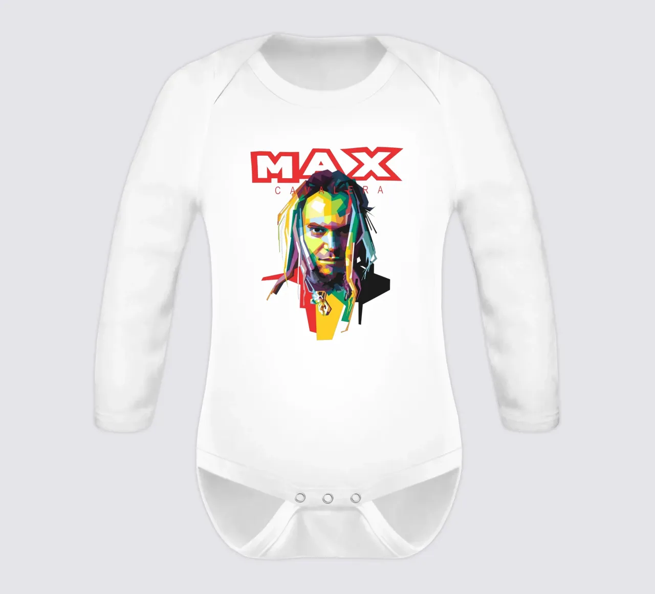 Max Cavalera WPAP body neonato maniche lunghe da Alkahfsmart
